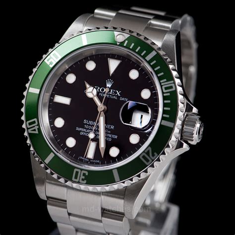 rolex anniversary green bezel|rolex green bezel submariner.